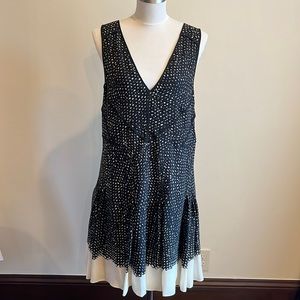 Proenza Schouler Black and Cream Silk Dress